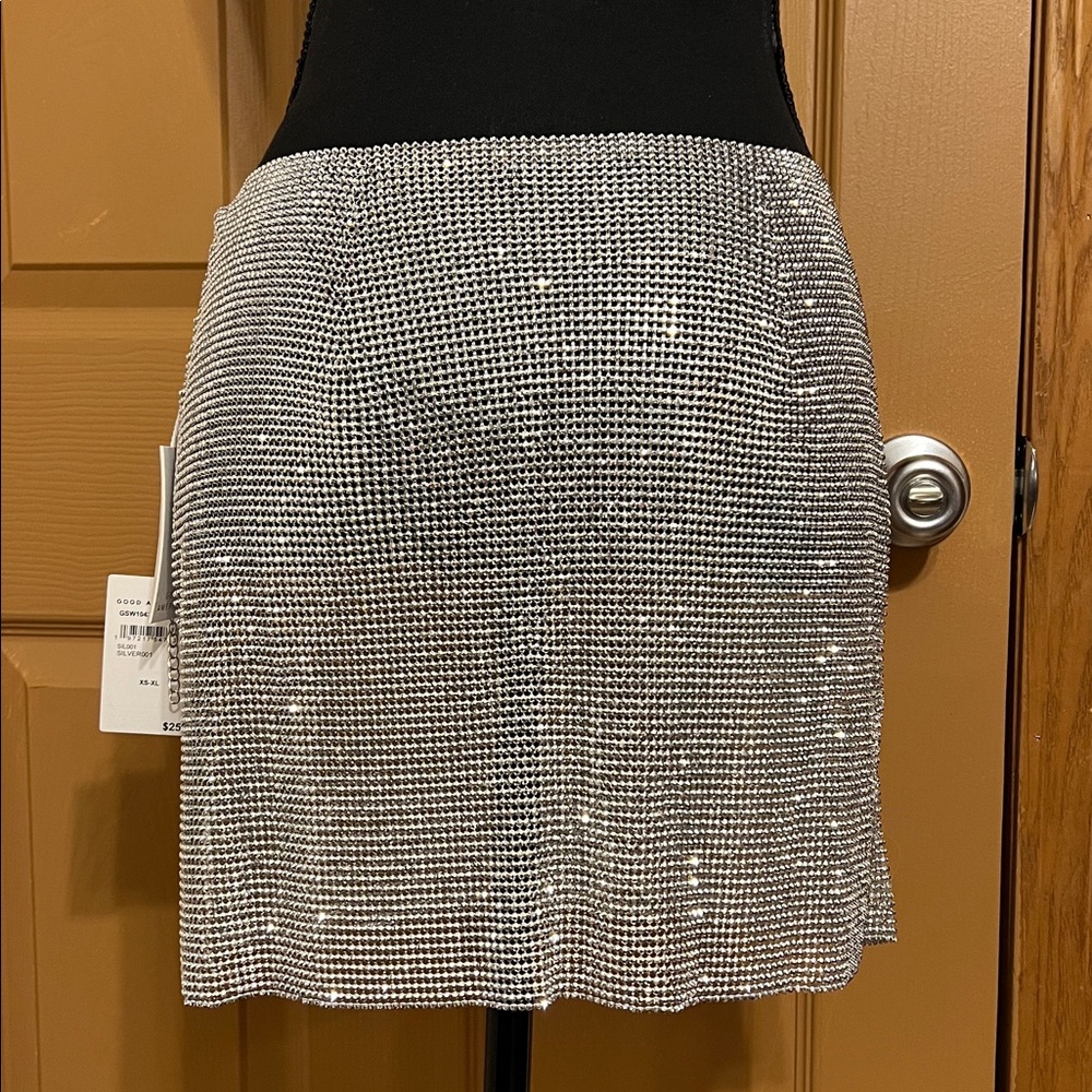 GOOD AMERICAN Mesh Chain Mail Skirt - Picture 5 of 9